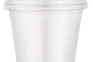 White plastic cup with cap. File contains clipping paths., a Food & Drink Photo by Volff