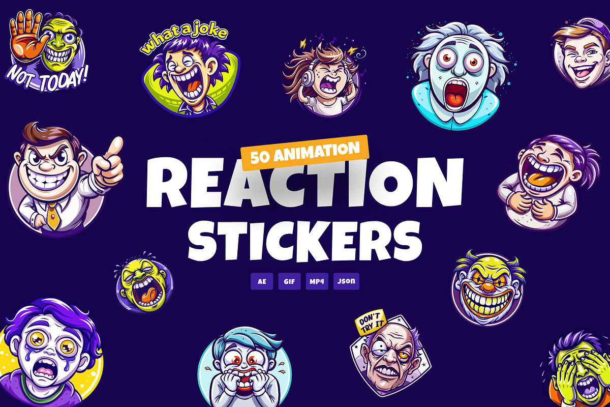 Animated Reaction Stickers, an Emoji Icon by Prosymbols (Photo 1 of 4)