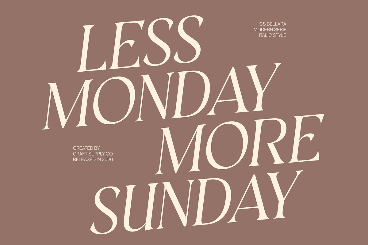 CS Bellara – Modern Serif Font, a Serif Font by Craft Supply Co. (Photo 6 of 8)