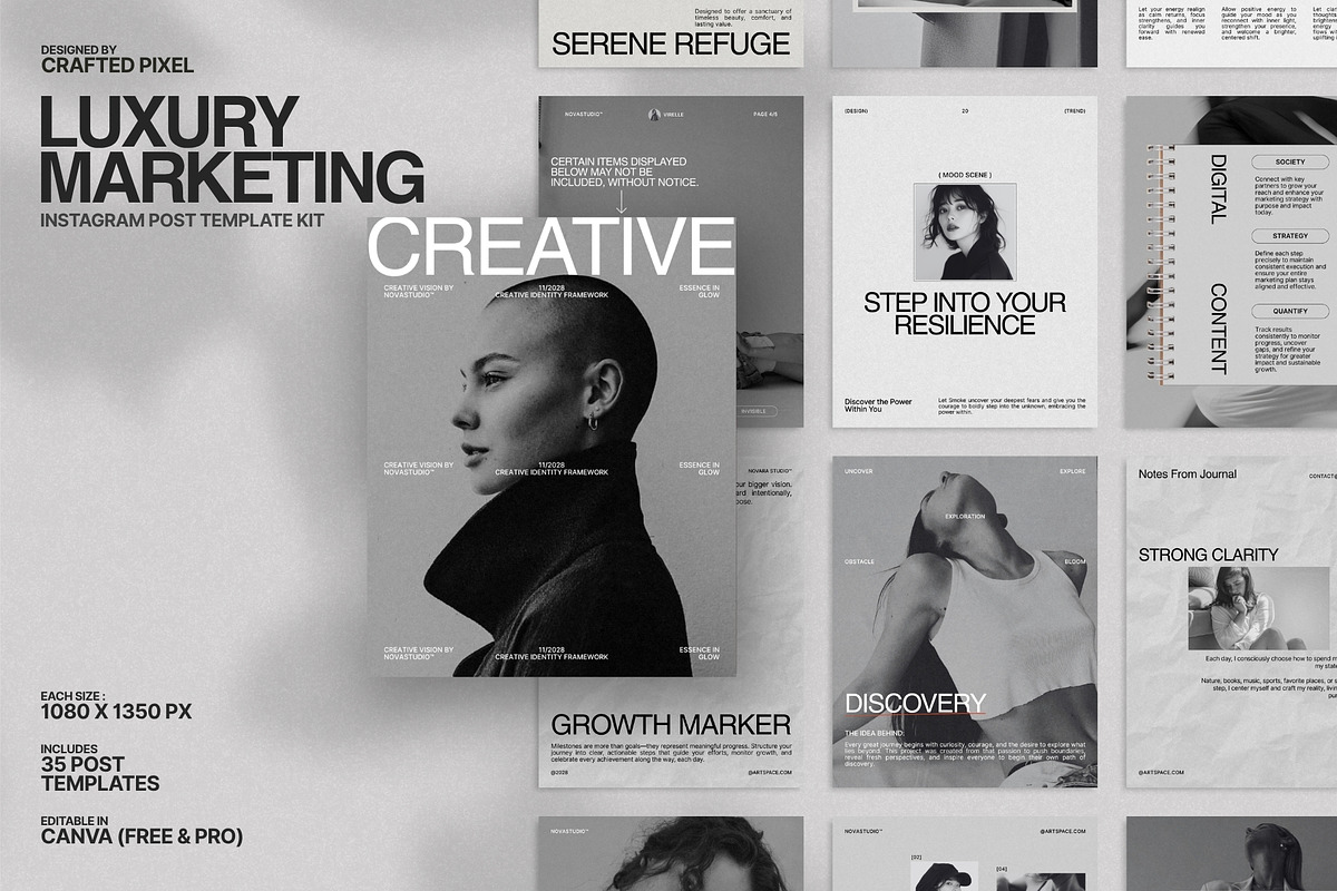 Business Instagram Post Template Kit, a Social Media Template by Crafted Pixel (Photo 1 of 9)