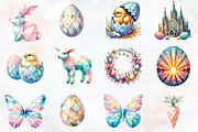 Mega Geometric Pastel Easter Clipart, an Illustration by RobertsArt (Thumbnail 3 of 7)