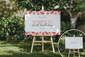 Welcome Sign Mockup Bundle, Easel