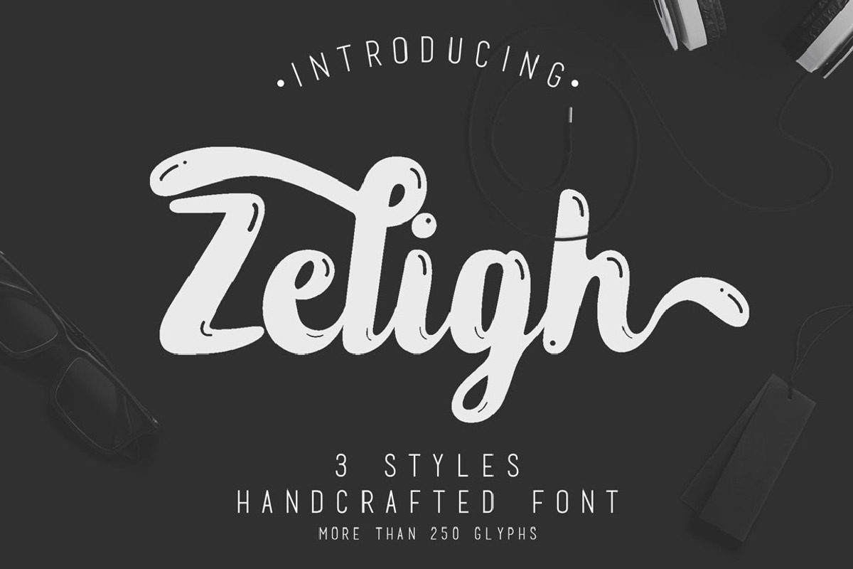 Zeligh Font, a Script Font by KMZVR.Lab (Photo 1 of 8)