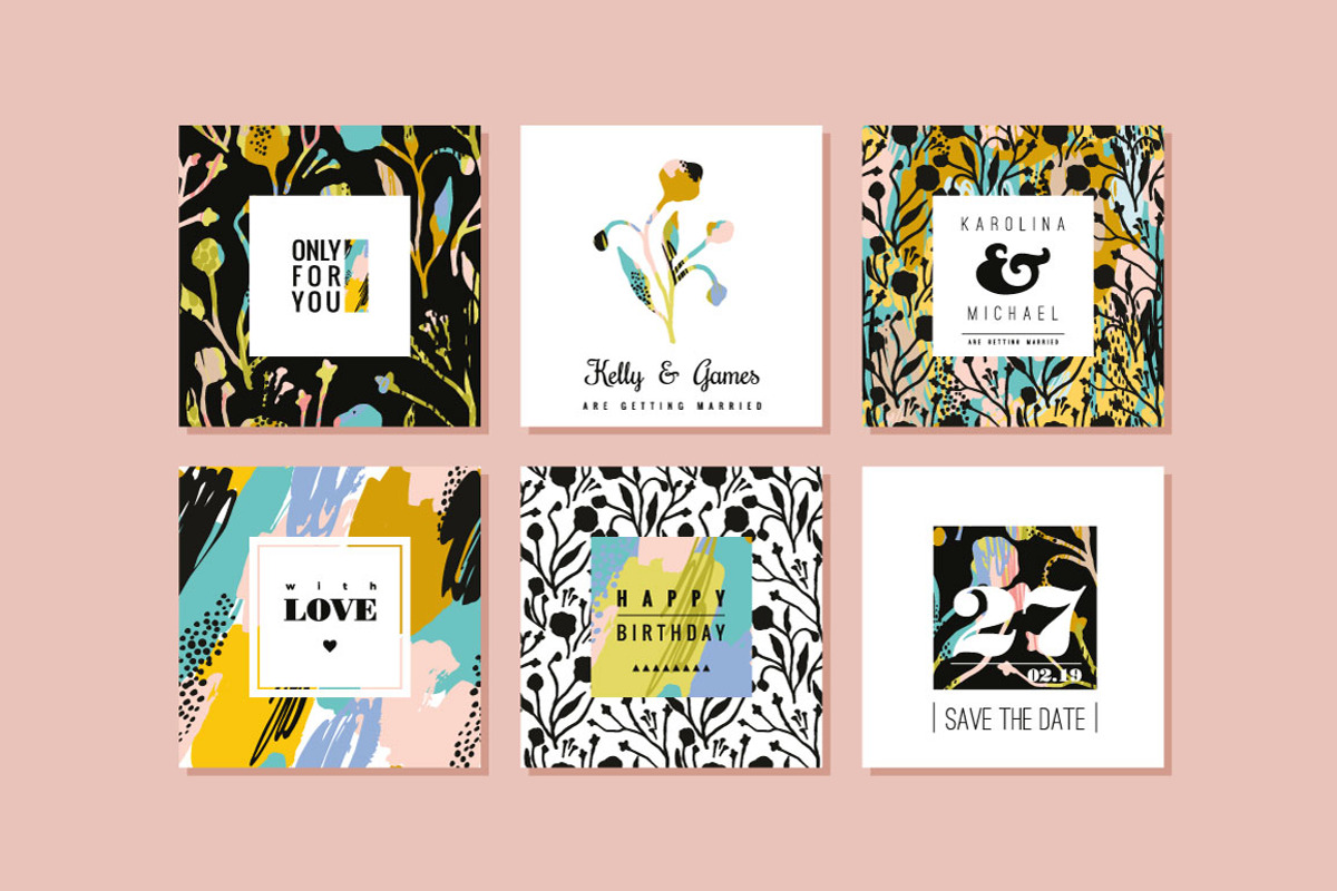 30 templates with abstract flowers., a Decorative Illustration by Nadia Grapes (Photo 3 of 6)