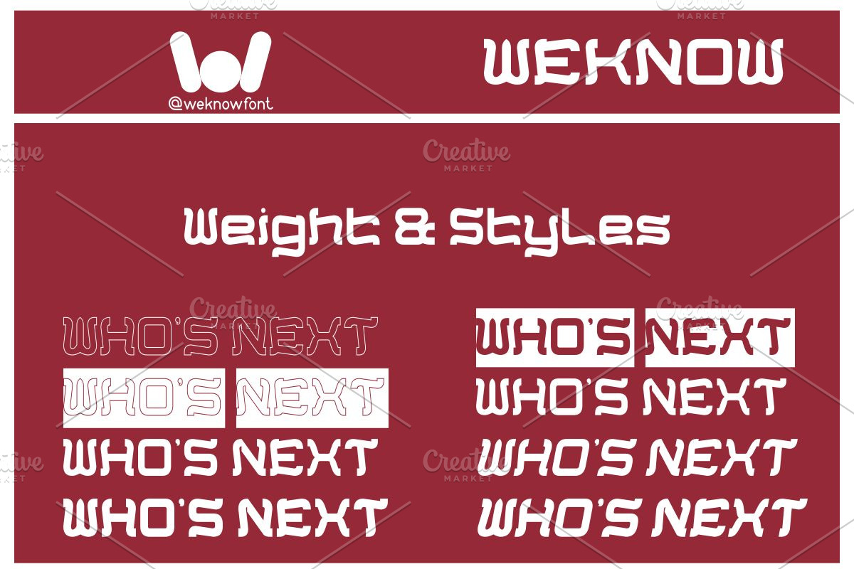 WHO'S NEXT font, a Font by weknow (Photo 7 of 8)