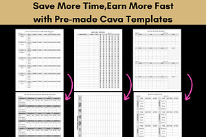 Blood Sugar Log Canva Templates