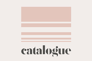 Catalogue - A Minimal Typeface