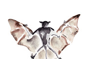 Vampire bats, watercolor/ink/vector, an Animal Illustration by Watercolor_Vector Graphic (Thumbnail 5 of 22)