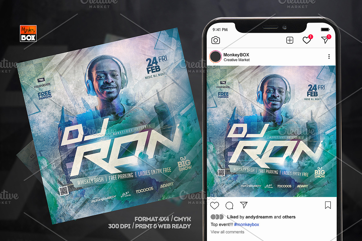 Dj Flyer, a Flyer Template by MonkeyBOX (Photo 2 of 3)