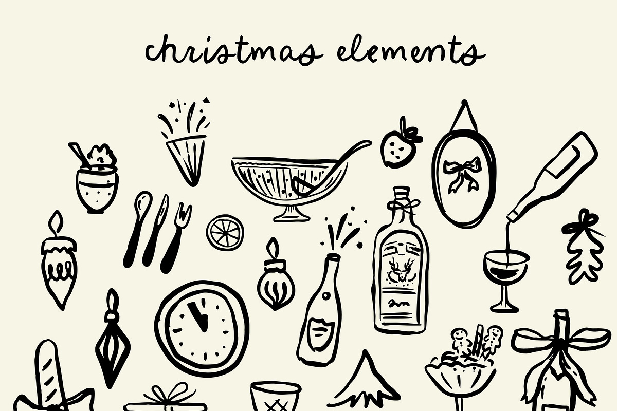 Whimsical Christmas Clipart, an Object Illustration by Teresa Art Store (Photo 7 of 9)