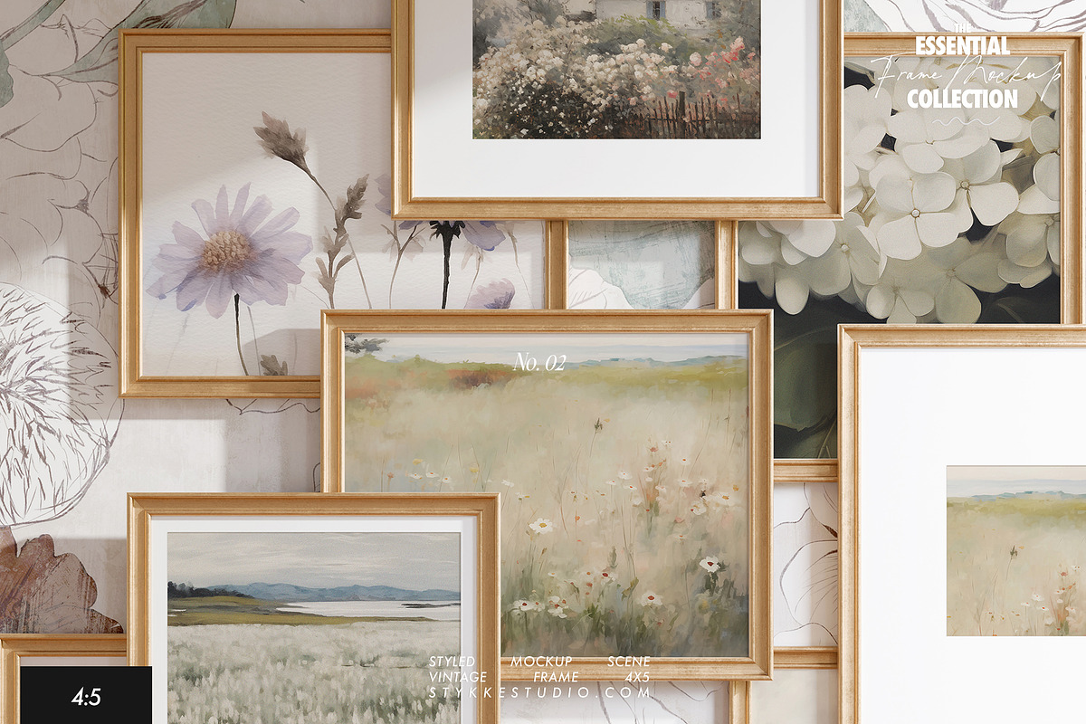 VINTAGE FRAME MOCKUP | 4:5, a Household Mockup by Stykke Studio (Photo 17 of 23)