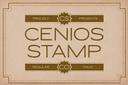 Cenios Stamp, a Sans Serif Font by Craft Supply Co. (Thumbnail 1 of 8)