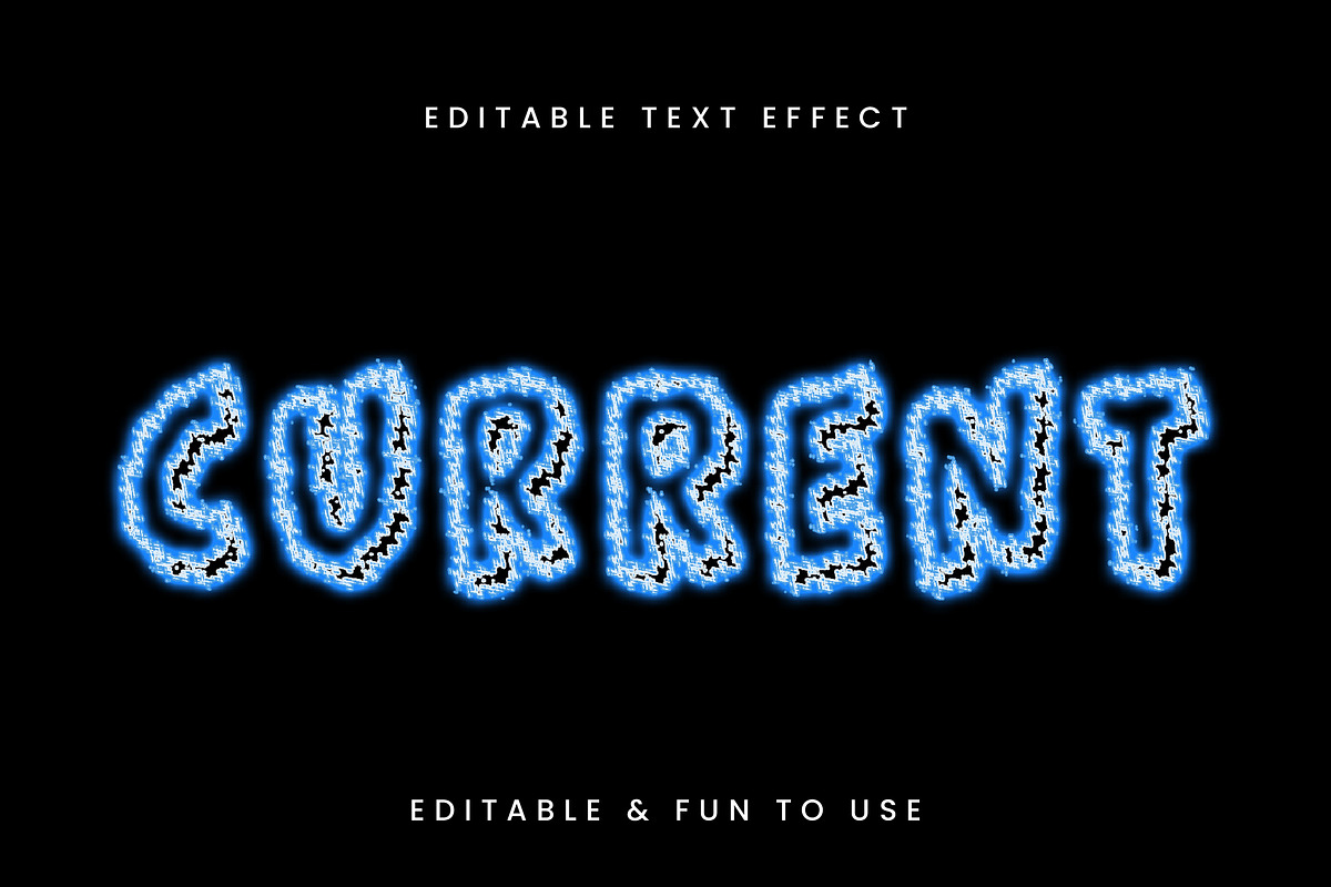 Electric Outline Text Effect