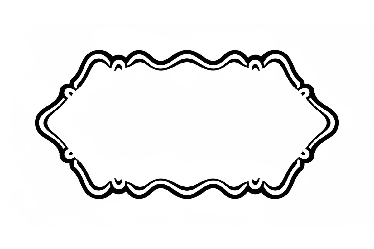 Wavy Scalloped Label Frame Bundle, an Illustration by musafir_fashion (Photo 20 of 51)