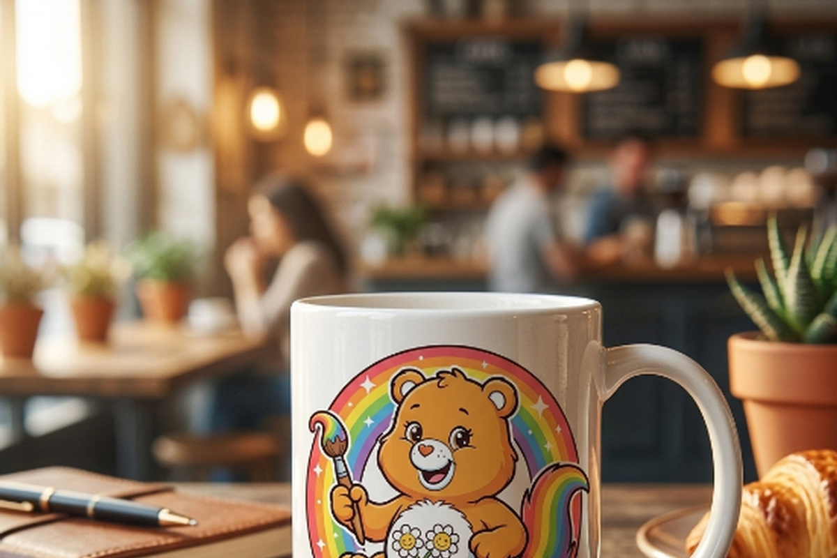 Bear holding Paintbrush Rainbow, a Shirt Mockup by Vector Stall (Photo 11 of 16)