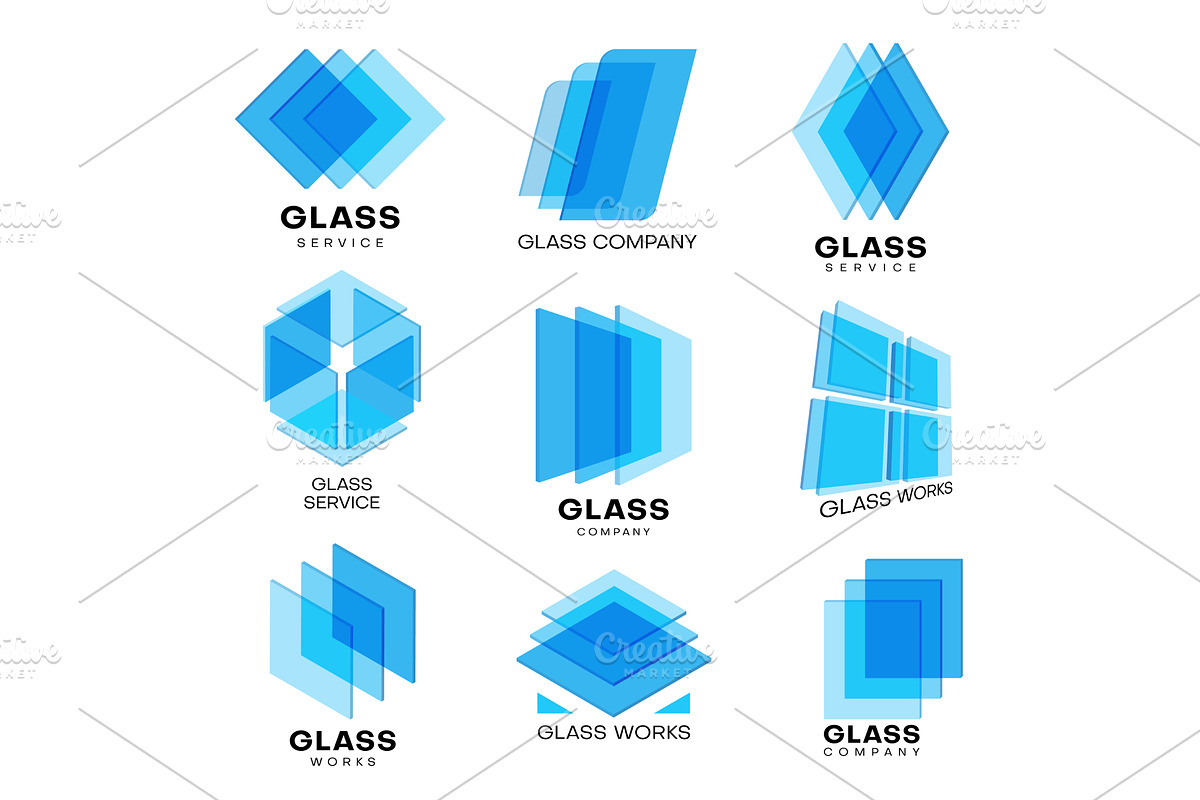 Glass icons, window service, a Technology Illustration by Vector Tradition