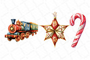 Watercolor Vintage Drawing Christmas, an Illustration by DreamPrint404 (Thumbnail 6 of 7)