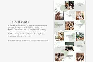 Instagram Puzzle Feed Canva - Olivia