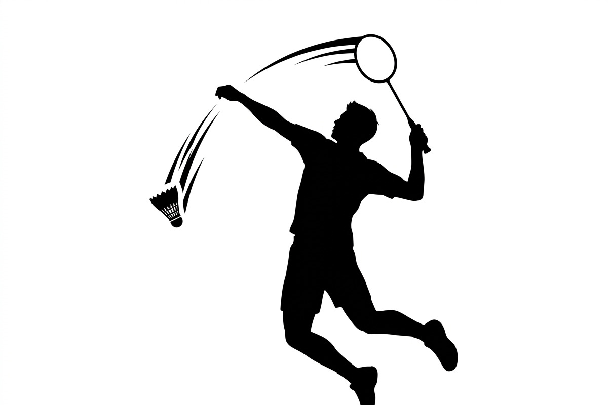 60 Badminton Player Smash Silhouette, a Person Illustration by Amazin_art (Photo 10 of 26)