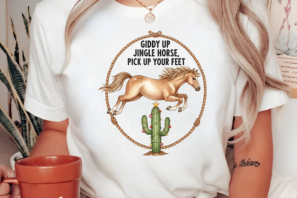 Giddy Up Jingle Horse Sublimation Pn, a Graphic by Libby Wishes (Photo 3 of 6)
