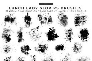 Lunch Lady Slop–Photoshop Brush Set
