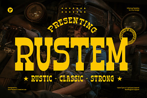 Rustem - Old Classy Vintage Rustic, a Slab Serif Font by roomspace creative lab