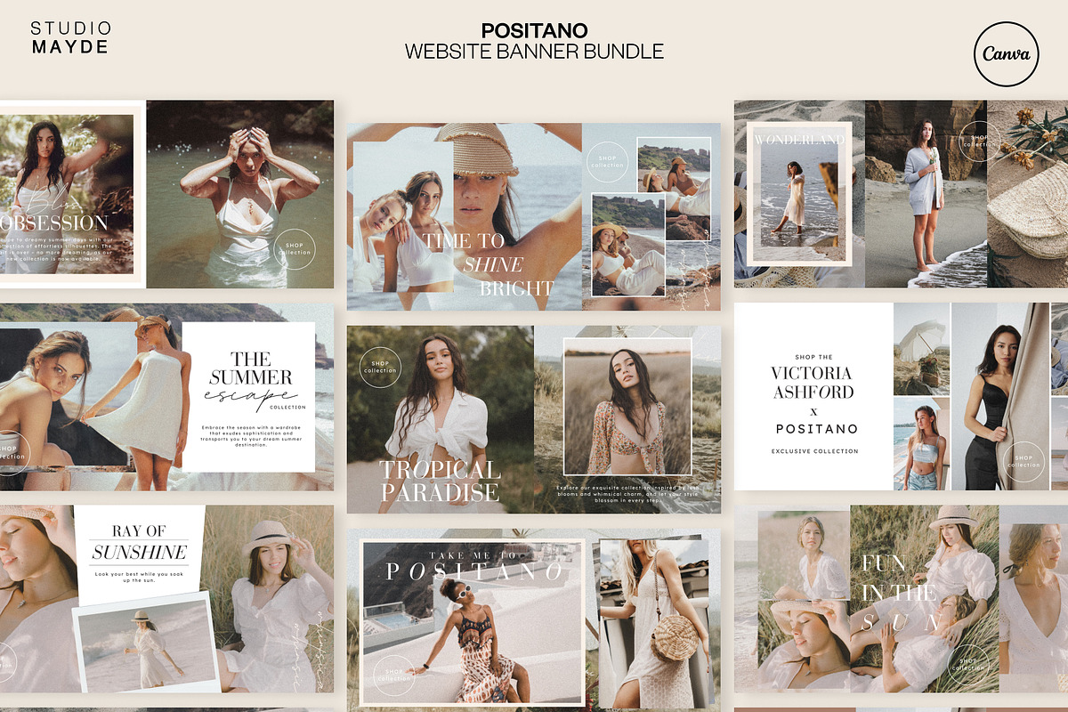POSITANO | Website Banner Bundle, a Websites & App Template by Studio Mayde (Photo 1 of 6)
