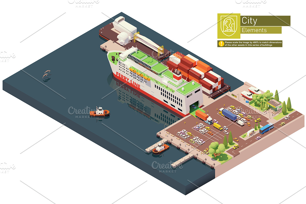 Isometric city map elements, an Object Graphic by tele52 (Photo 59 of 72)