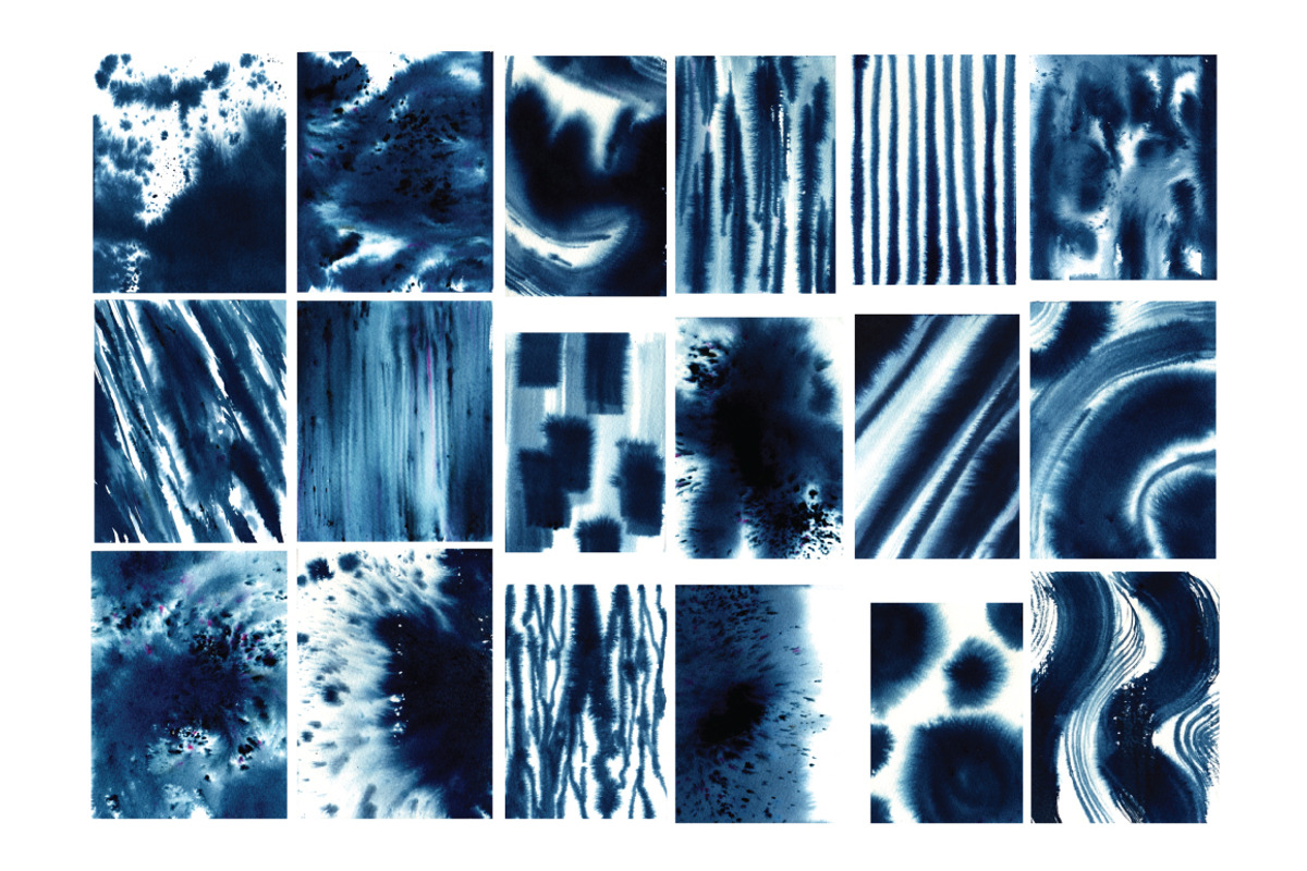 Dark Indigo Watercolors, a Texture Graphic by Planolla (Photo 2 of 10)