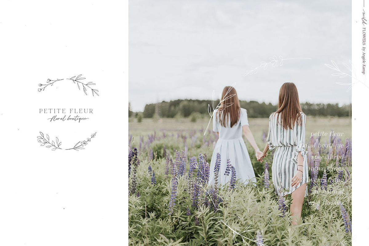 Wild flowers illustration clipart, an Illustration by Angele Kamp (Photo 7 of 15)