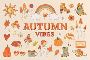 Autumn Vibes vector clipart