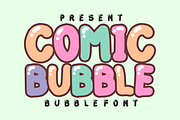 Comic Bubble - Shiny Bubble Font, a Handwritten Font by KiddoGlyphs Studio (Thumbnail 1 of 4)
