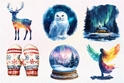 Christmas Polar Lights Clipart, an Illustration by Dream Creation (Thumbnail 5 of 7)