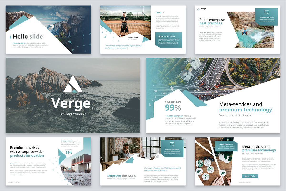 Verge Modern Powerpoint Template, a Presentation Template by Reshapely (Photo 3 of 16)