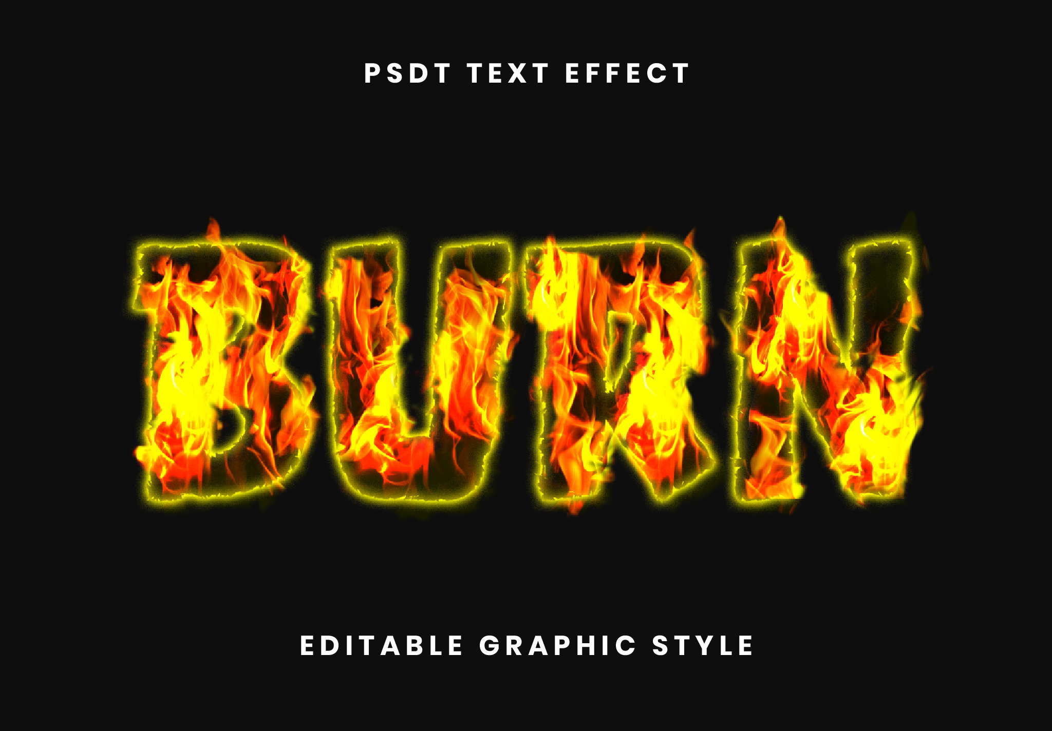 Fire Intense Burning Text Effect, a Templates & Theme by studiogstock