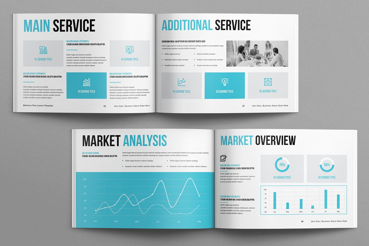Business Plan Design Layout Template, a Brochure Template by E-Type