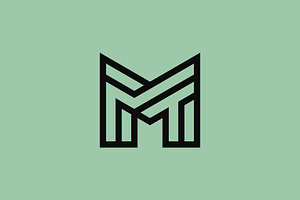 initial letter MT TM monogram logo, a Branding & Logo Template by Rasagama Studio