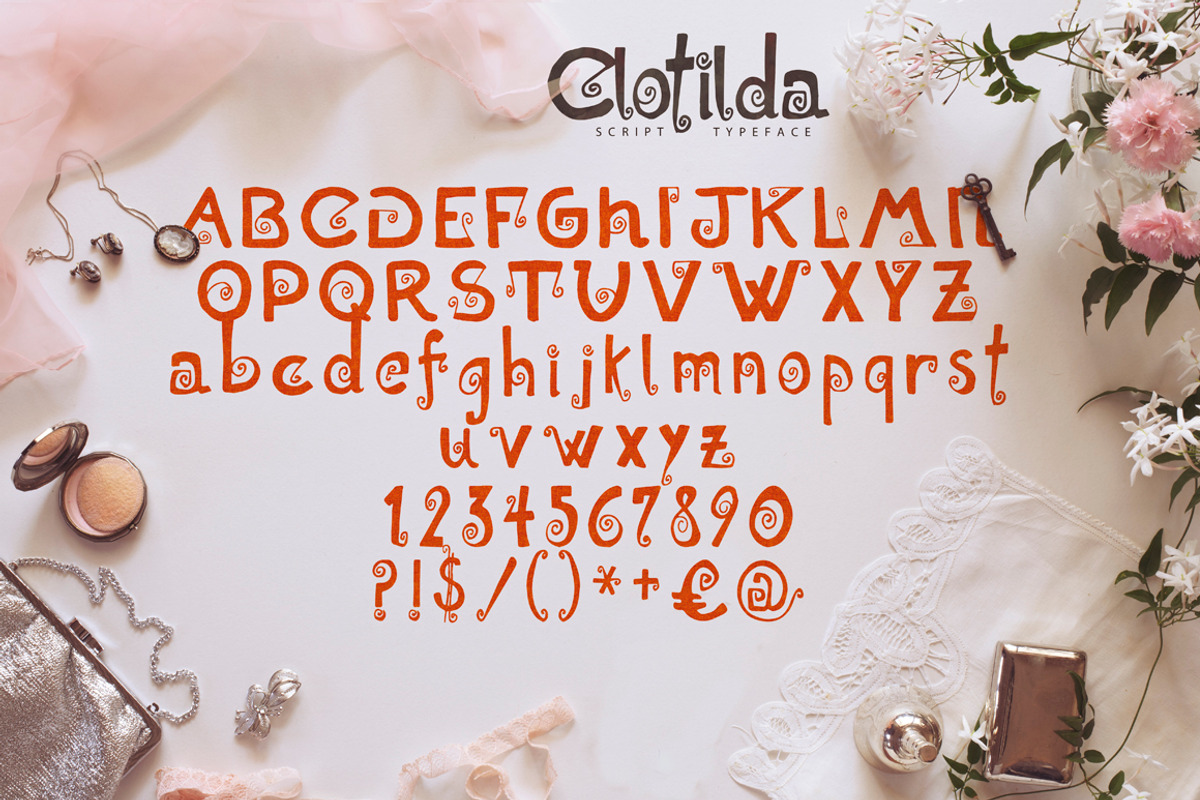 Clotilda Script Typeface preview 5