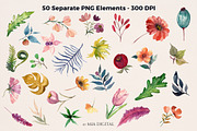 51 Blooming Floral Elements, an Illustration by Mia Digital (Thumbnail 3 of 5)