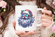 Iridescent Christmas Santa Clipart, an Illustration by RobertsArt (Thumbnail 3 of 7)