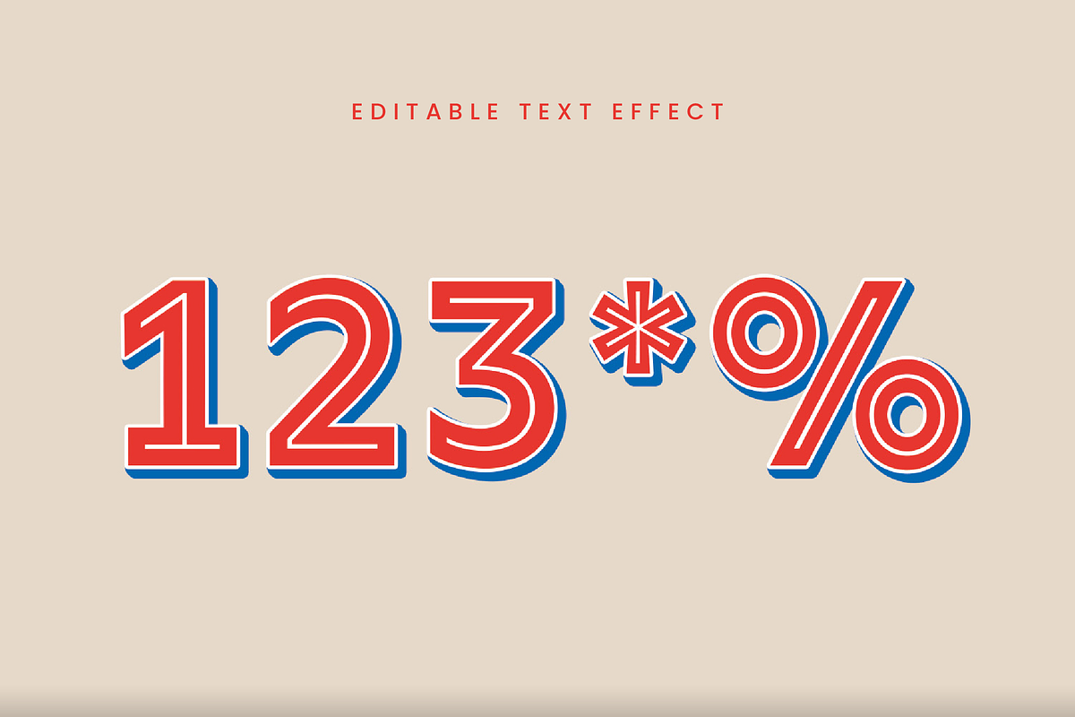 Retro Outline Bold Text Effect preview 2