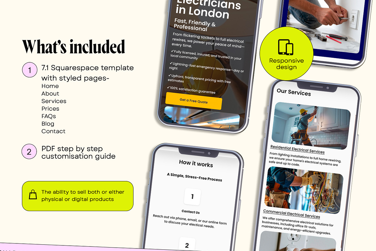 Electrician Website Template preview 5