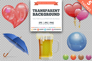 Objects on Transparent Background, a Decorative Illustration by TAlex