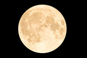 Full moon on night black sky, a Nature Photo by Vapi