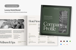 Square Luxury Hotel Company Profile, a Brochure Template by productype1