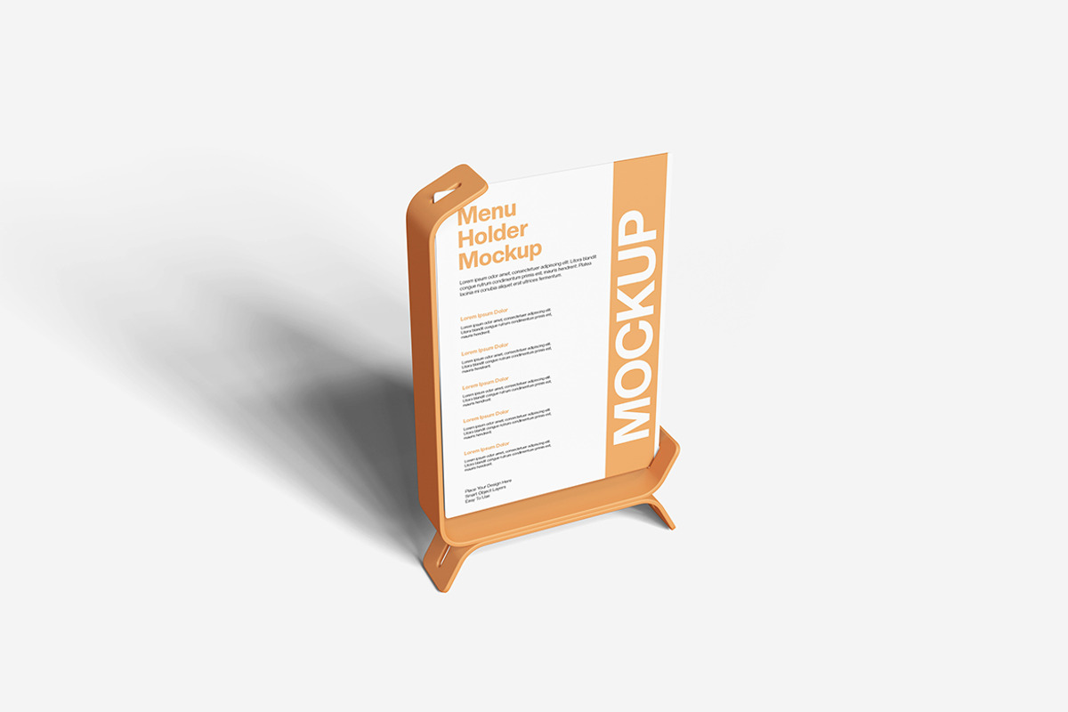 Menu Holder Mockup, a Product Mockup by Indah (Photo 3 of 6)