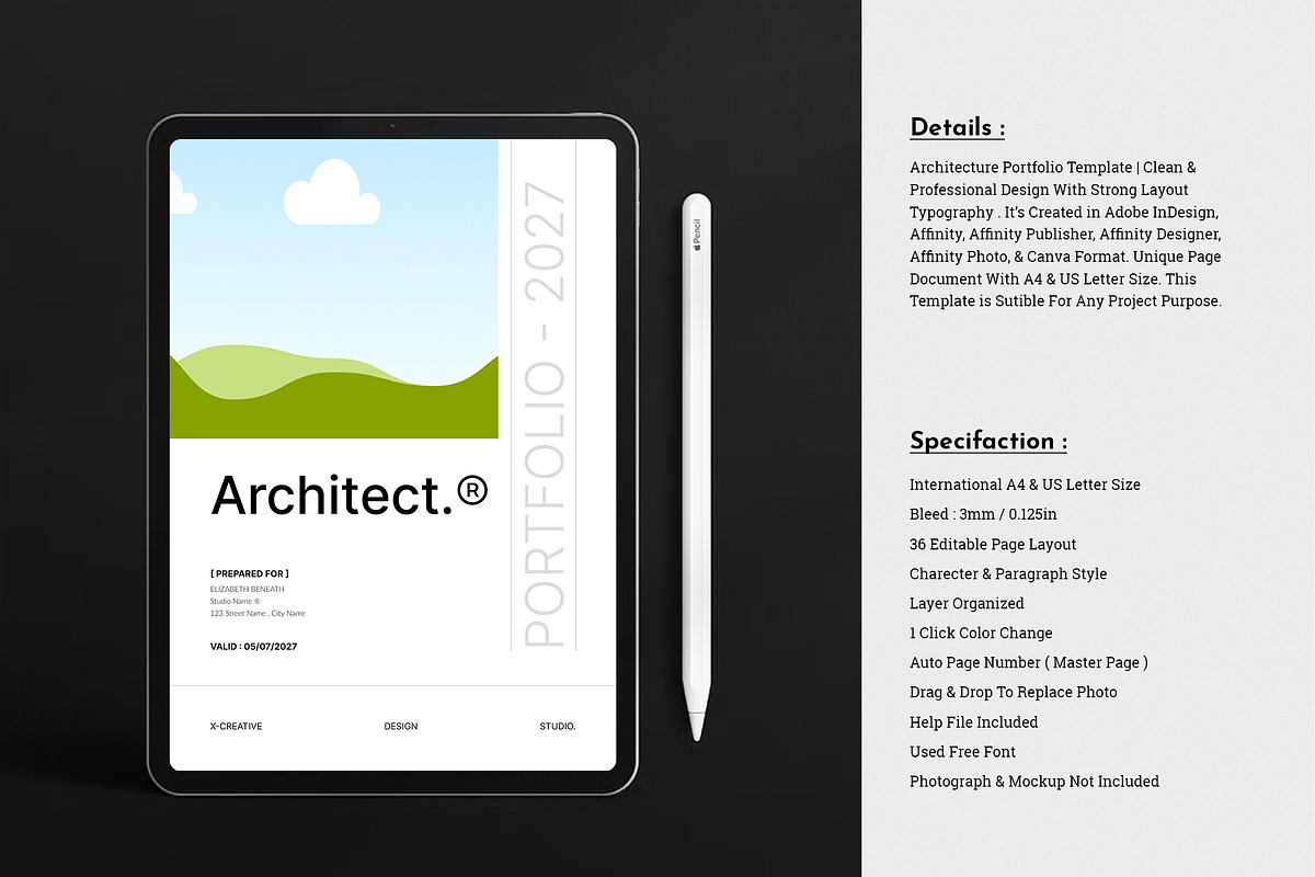 Architecture Brochure Template, a Brochure Template by TemplateFolio-Shop (Photo 3 of 18)