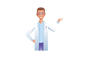 Male doctor, medical, a Healthcare Illustration by Things for designers