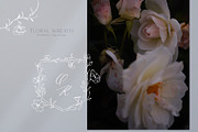 Floral wreath, flower monogram frame, an Illustration by Summer Nightingale Art (Thumbnail 8 of 8)