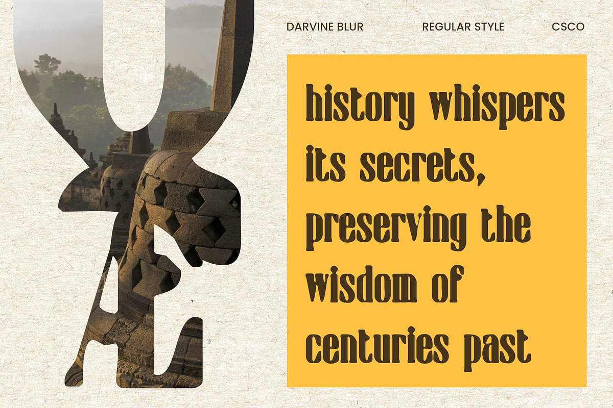 Darvine Blur, a Sans Serif Font by Craft Supply Co. (Photo 4 of 8)